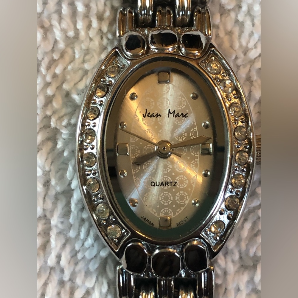 Jean Marc Silver/ CZ Women's Watch